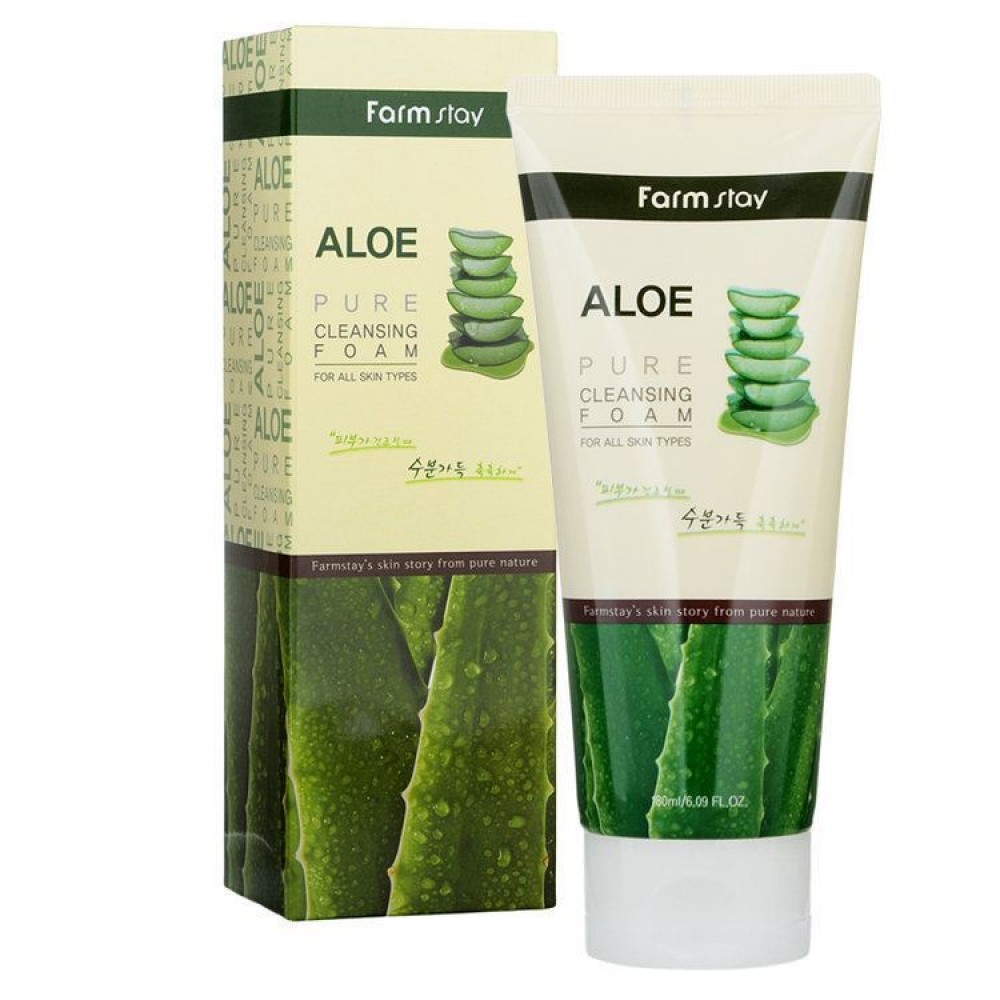 Пенка для лица FARMSTAY с алое Aloe Pure Cleansing Foam 180мл