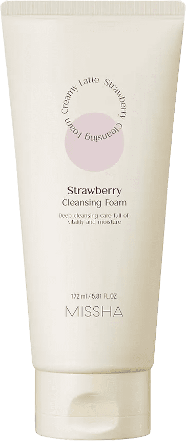 Пенка для умывания с клубникой Creamy Latte Cleansing Foam (Strawberry)  172 мл