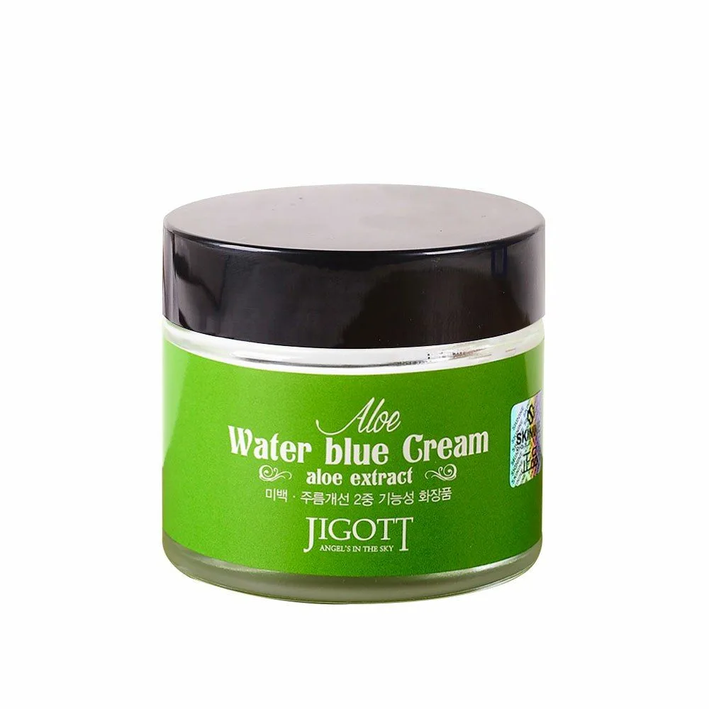 Крем для лица успокаивающий с экстрактом алое "JIGOTT" "ALOE WATER BLUE CREAM", 70мл