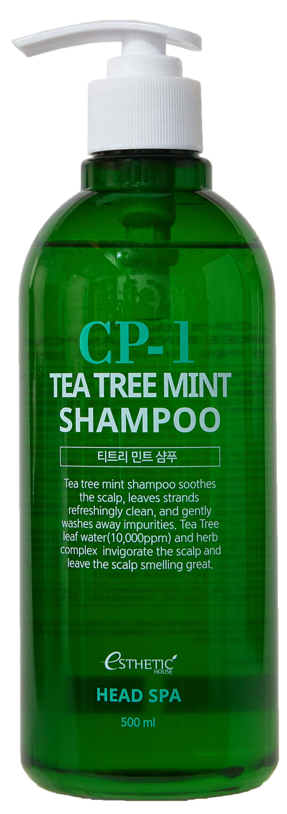 Успокаивающий шампунь для волос с экстрактом мяты и чайного дерева Esthetic House СP-1 Tea Tree Mint Shampoo 500 мл