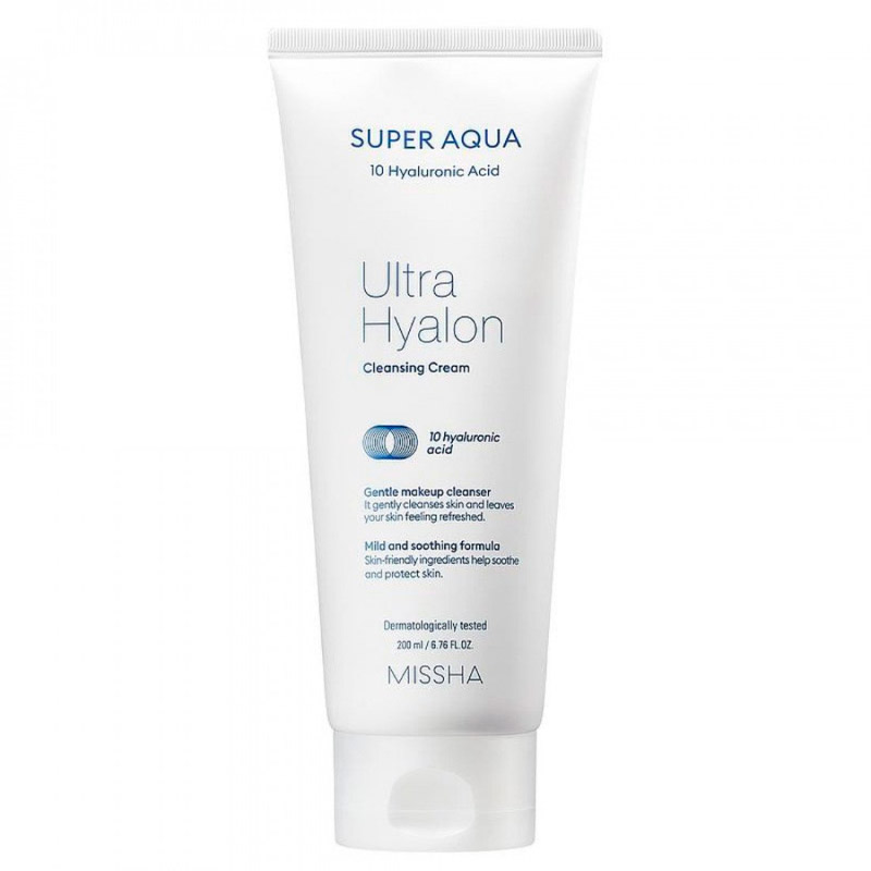 Крем для очищения кожи с гиалуроновой кислотой Missha Super Aqua Ultra Hyalon Cleansing Cream 200 мл