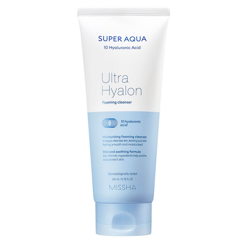 Увлажняющая пенка для лица MISSHA Super Aqua Ultra Hyalron Cleansing Foam - 200 мл