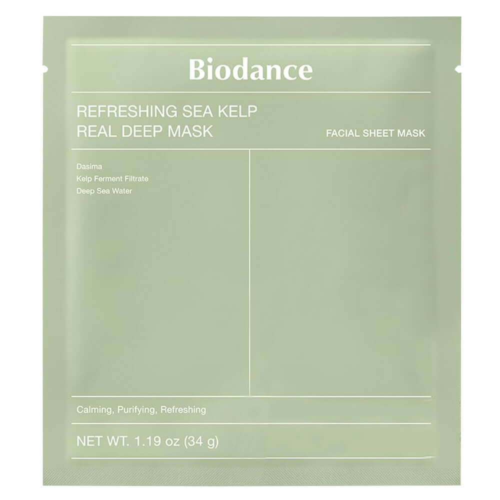 Успокаивающая гидрогелевая маска с водорослями Biodance Refreshing Sea Kelp Real Deep Mask
